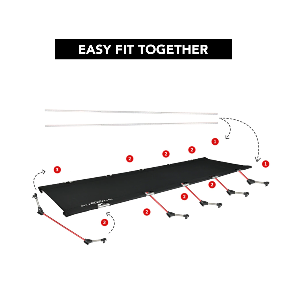 Cheap Goat Tents Portable Foldable Camping Cot Single Person Outdoor Folding Bed 330LB Bearing Weight Compact Outdoor Hiking Backpacking Picnic   